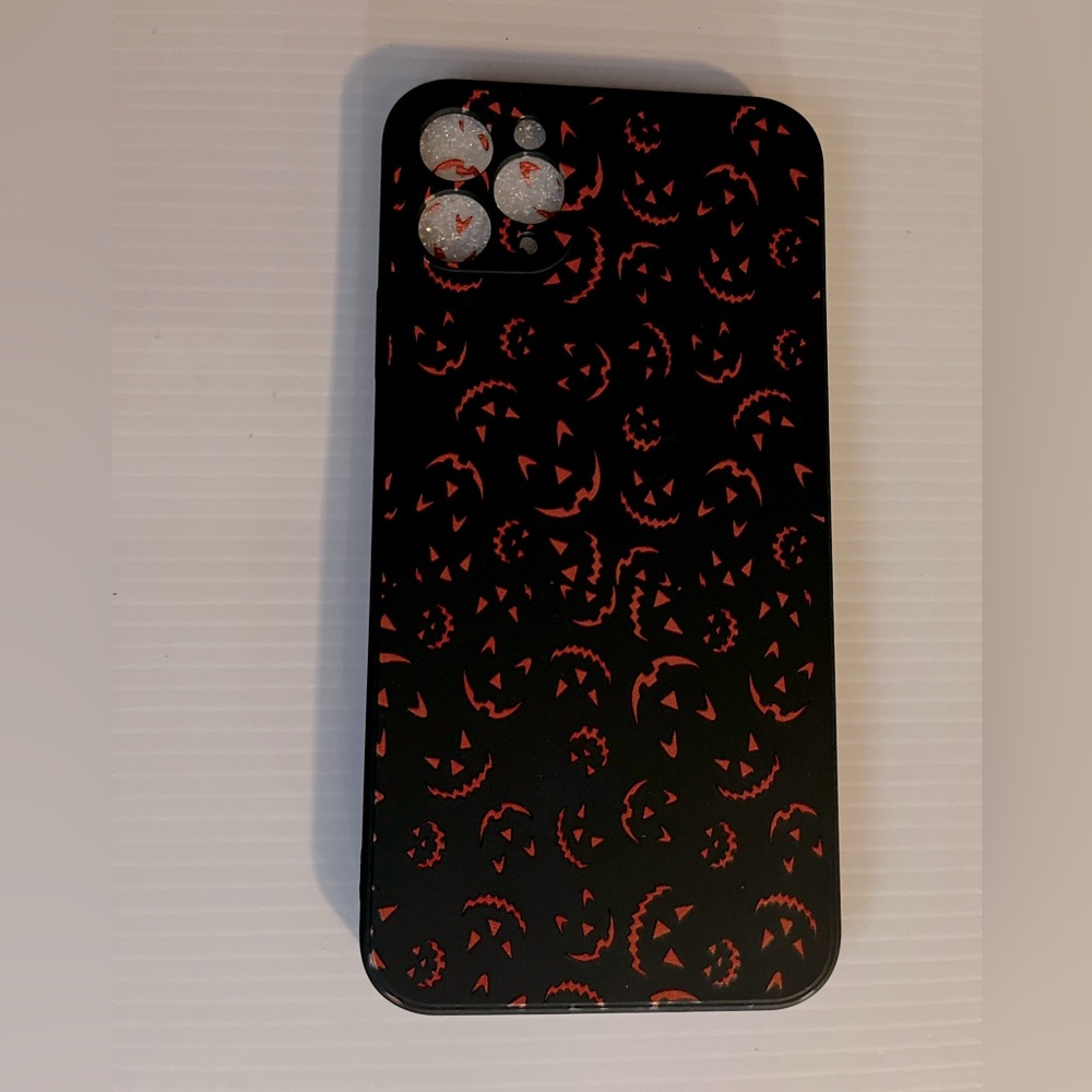 New soft iPhone 11 Pro Max case. With pumpkin faces